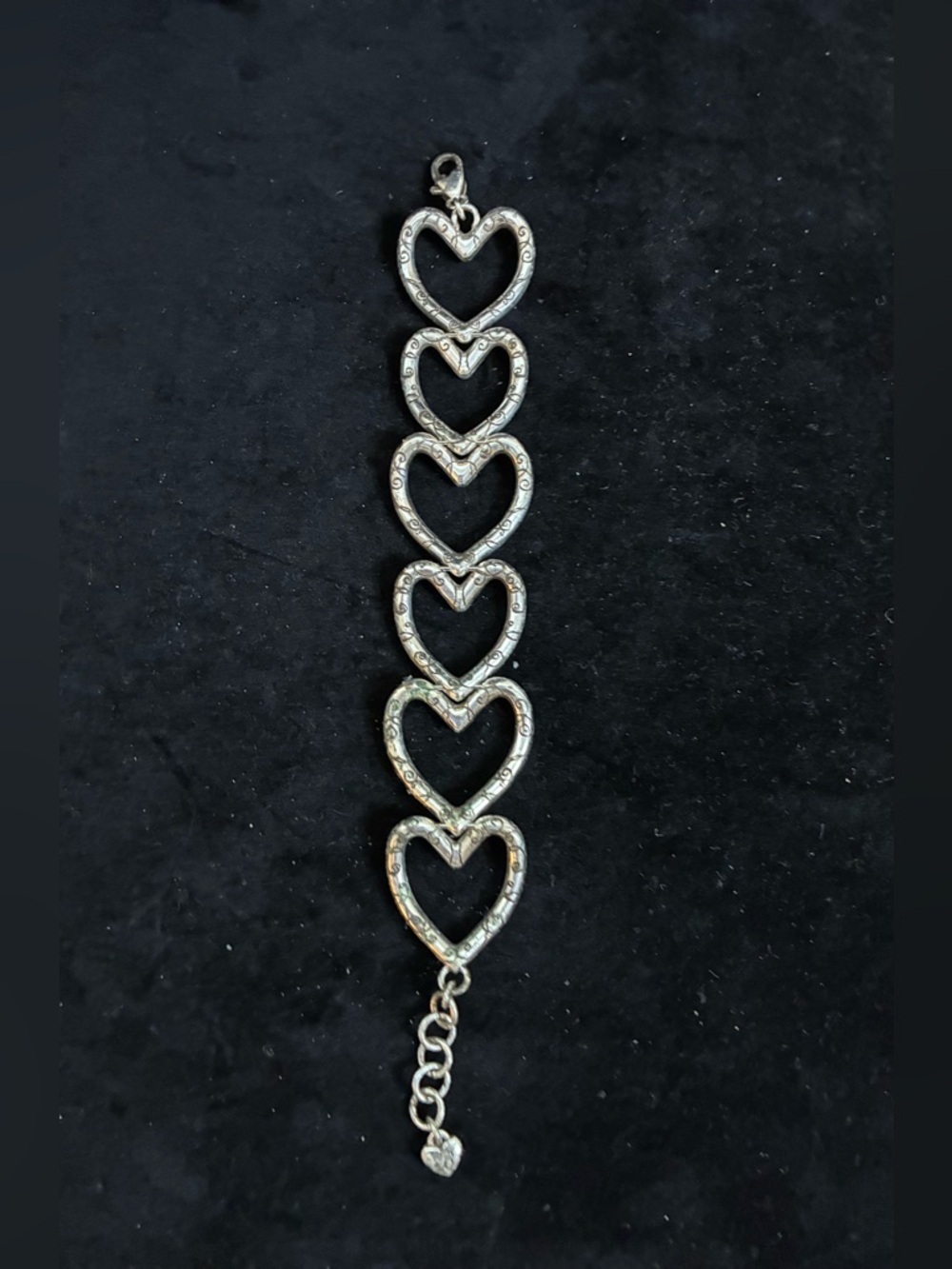 Brighton EUC Callie Love Heart Bracelet Antique silver tone - Picture 6 of 10